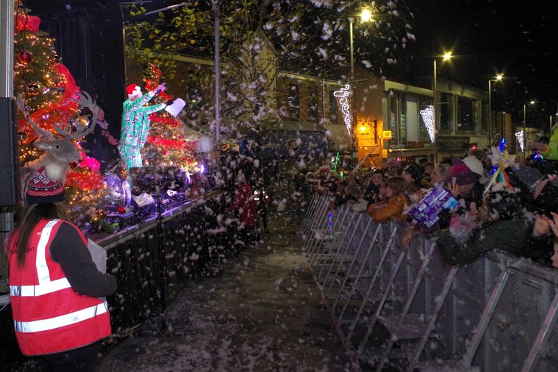 Entertaining the crowd at Dungannon Christmas Lights Switch On on Saturday night.