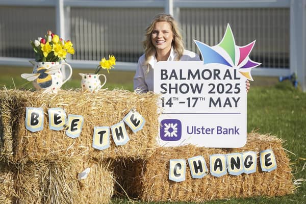 Kendall Glenn, RUAS Events & Digital Marketing Executive, asks potential exhibitors if they can ‘Bee the Change’. Pic credit: Brian Thompson