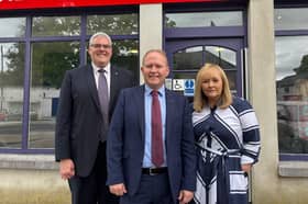 DUP Leader Gavin Robinson MP has officially opened Gareth Wilson MLA’s new constituency office in Richhill.