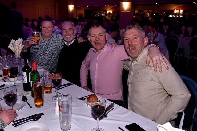 Staff from Elegant Kitchens, Lurgan pictured at the Seagoe Hotel Christmas Party Night on Friday. PT51-258.