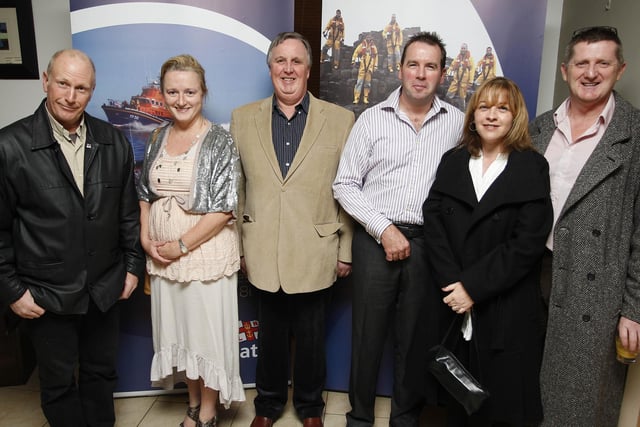 Keith Gilmore, Verena Wallace, Alan Andrews, Stuart Johnston, Judy Barr and Tim Nelson pictured during the Portrush RNLI Dinner at 55 North in 2010