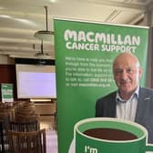 John Blair MLA at Stormont for the MacMillan Coffee Morning on September 29.