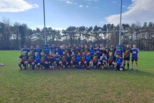 Newry RFC Veterans played against Azlans RFC.