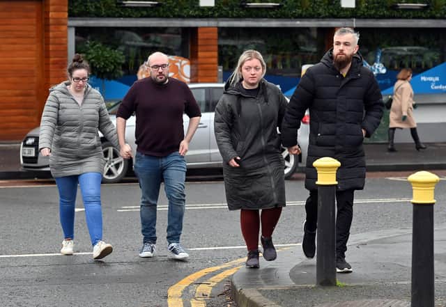 Friends and family members of Natalie McNally attended Lisburn Magistrates Court on Thursday.