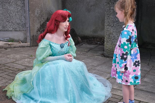 This little girl enjoyed meeting a Princess at the Maghera town centre event on Saturday.