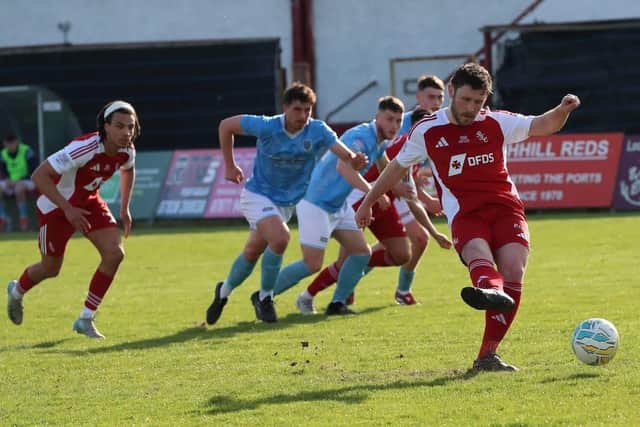 Shay McCartan put Portadown ahead from the penalty spot.