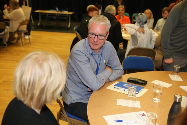 Participants engaging with storytellers at the ‘Who are WE?’ workshop, organised by Council’s Good Relations team in partnership with the Hate Crime Advocacy Service, the PCSP and PSNI.