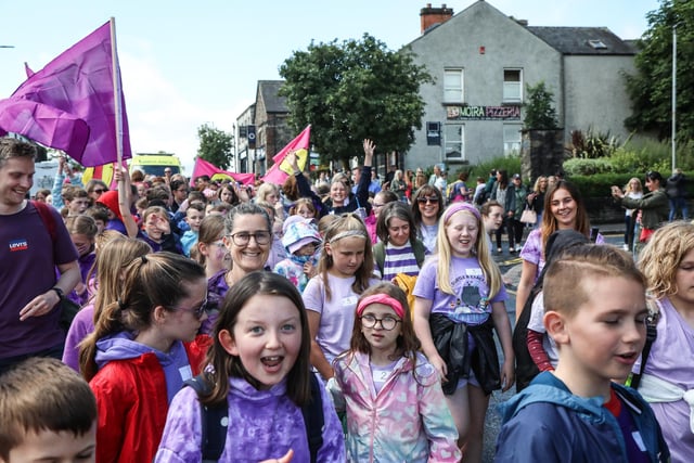Pupils from Moira Primary and Rowandale Integrated take to the streets to celebrate the end of the school year. Pic credit: Norman Briggs, rnbphotographyni