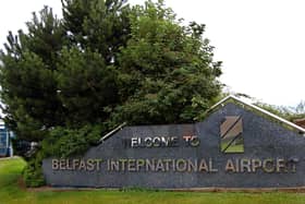 Belfast International Airport entrance US3007-401PM Pic by Paul Murphy