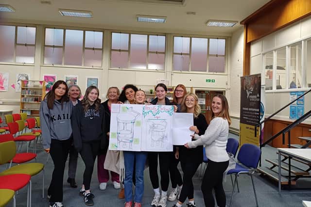 Northern Regional College students behind the The Beauty Wheel project