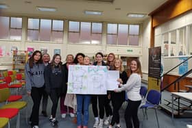 Northern Regional College students behind the The Beauty Wheel project