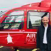 Damien Laverty from Ballynahinch praised the rapid response and advanced medical care provided. Photo: Air Ambulance NI