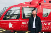 Damien Laverty from Ballynahinch praised the rapid response and advanced medical care provided. Photo: Air Ambulance NI