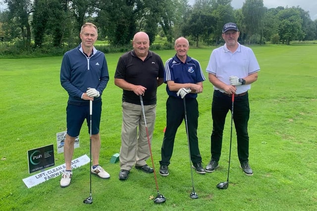 Richard Keys and friends at the Loughgall FC golf classic.