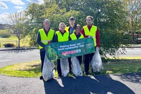 The team from Spar Tandragee, who cleaned up 14 bags of rubbish.