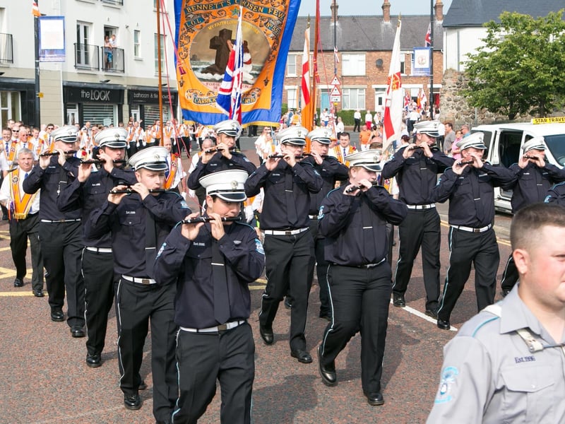 The July 12th parade makes it's way down Lancasterian Street in 2013. INCT 29-413-RM