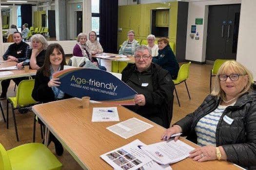 Council’s Age-Friendly Officer, Mrs Kelly Doyle with residents at an Age-Friendly Consultation