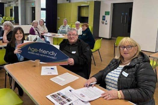 Council’s Age-Friendly Officer, Mrs Kelly Doyle with residents at an Age-Friendly Consultation