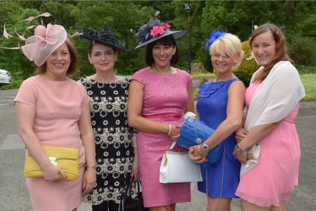Aisling Devine, Sinead Brennan, Aisling McNally, Niamh Monds and Paula McCaughan at Magheramorne House in 2014.