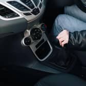 A driver gets to grips with a manual car