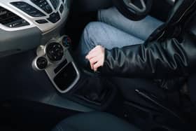 A driver gets to grips with a manual car