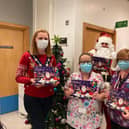 Deputy Mayor Councillor Michelle Guy with Sharon Millar, Santa, Gillian Sinclair at the Ulster Hospital