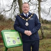 Ald Ross launched the new Centenary Trail in Newtownabbey.