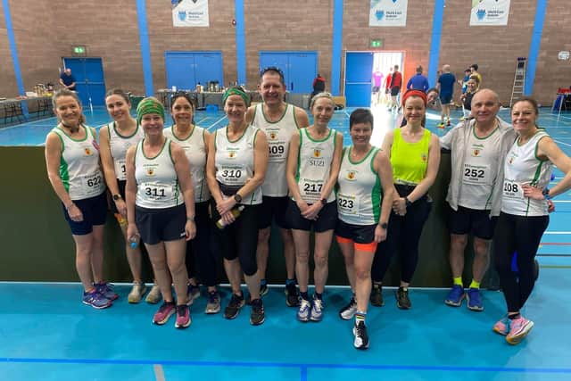Harriers at the Larne 10-mile race.
