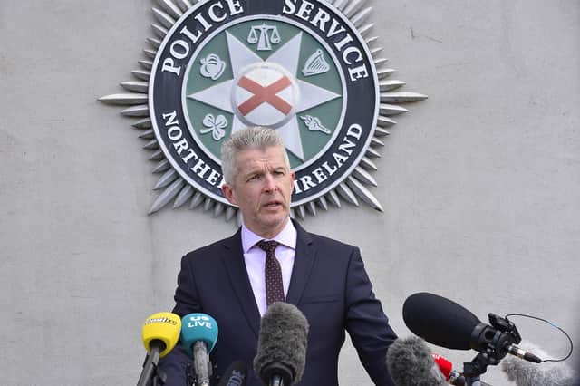 A media facility took place at PSNI Headquarters in Belfast on March 8. Crimestoppers Director of Operations Mick Duthie made a new appeal regarding the attempted murder of DCI John Caldwell. Picture By: Arthur Allison/Pacemaker Press.