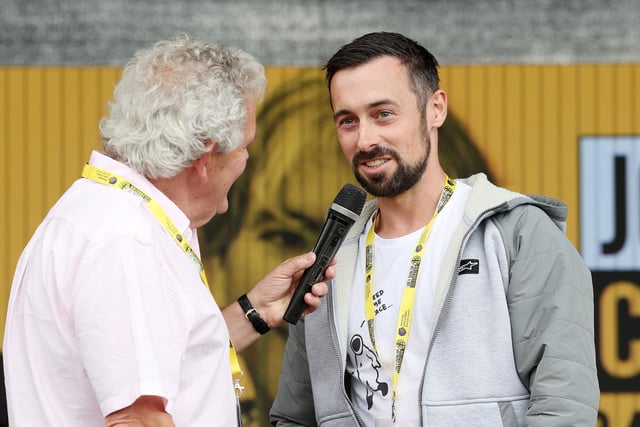 Rider Eugene Laverty pictured at the event.