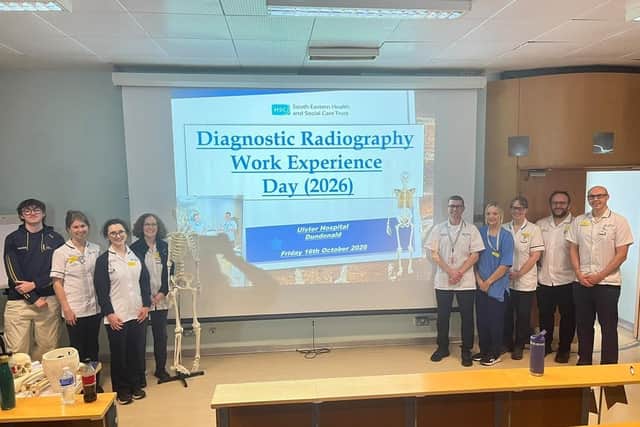 Radiography staff and students who took part in the day. Pic credit: SEHSCT