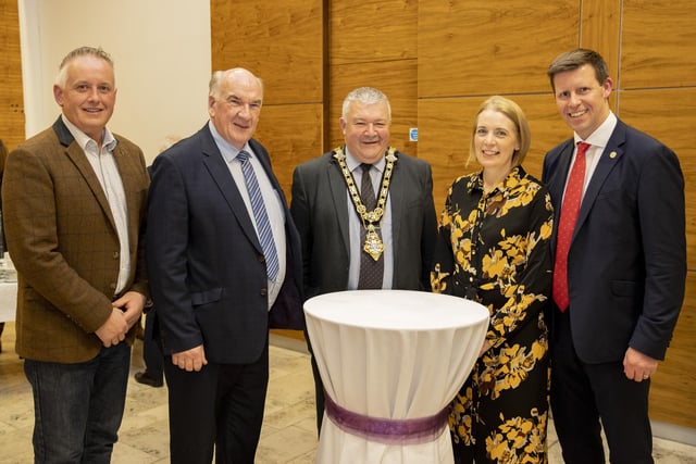 Richard Kane; Deputy Lord Lieutenant for County Londonderry William Oliver, Mayor of Causeway Coast and Glens Borough Council, Councillor Ivor Wallace, Frances Anne, Deputy Lord Lieutenant for County Londonderry Richard Archibald.
