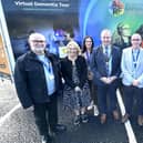 Pictured during the Virtual Dementia Tour and Autism Reality Experience mobile bus visit to Tandragee.