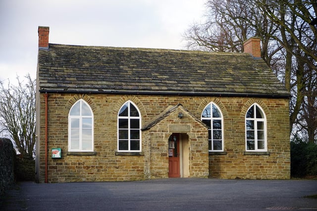 The small, probably 18 Century, stone-built former school room next to church, now a community hall, housed a school first endowed in 1679. The civic society said: "This is probably the oldest surviving village schoolroom in Chesterfield and its immediate environs."