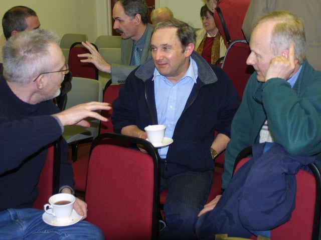 Pictured at one of the early meetings of Bellaghy Historical Society, between 2000 & 2006.