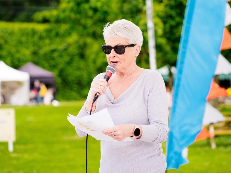 Presenter Pamela Ballantine MBE taking part in the show.