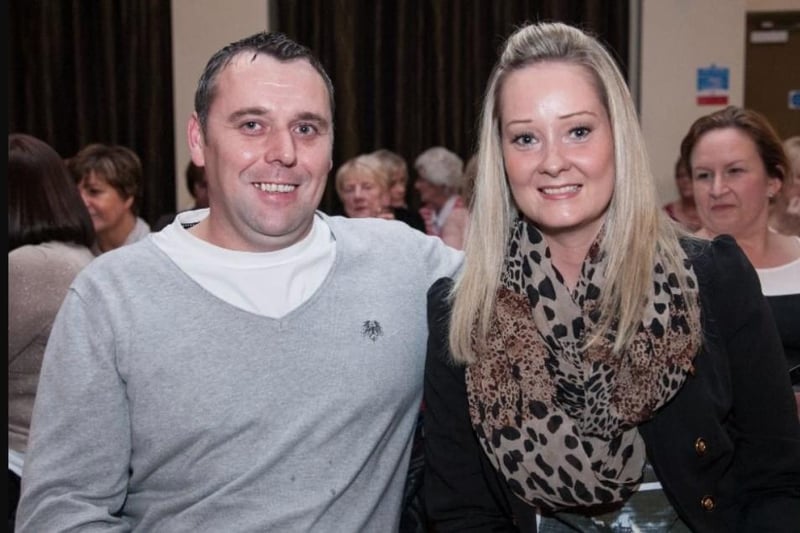 Kenny Ferguson and Rachel McKnight at the 2012 fashion show in aid of the Hospice.