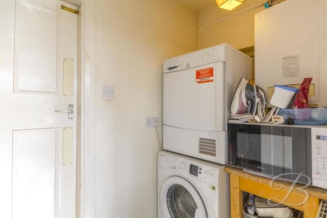 Just off the kitchen/diner is this small but useful utility room, where there is space for a washing machine and tumble dryer. For added convenience, it also has a door leading nicely into the property's attached garage.