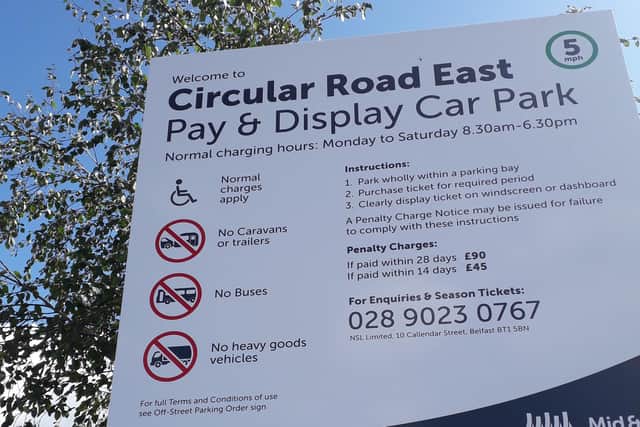 Circular Road East Car Park, Larne.  Pic: Local Democracy Reporting Service.