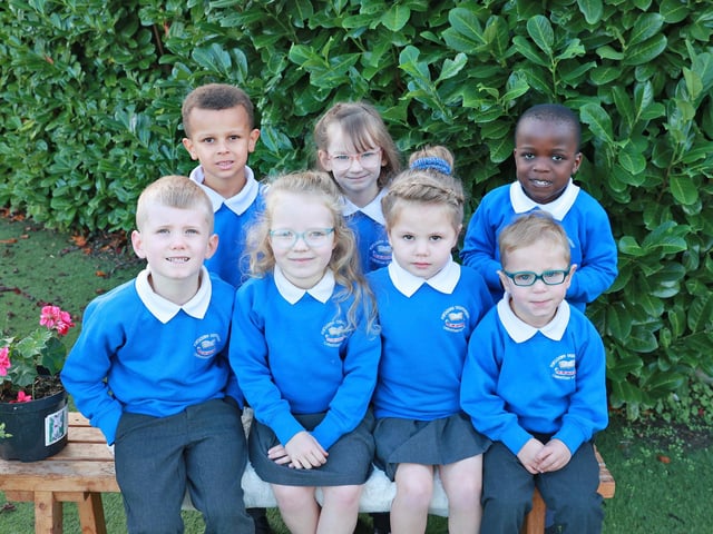 The new P1 class at Portadown Independent Christian School.