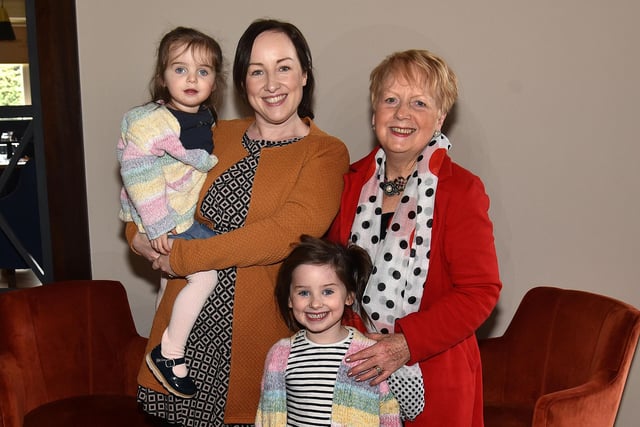 Granny Eilish McKeever pictured with daughter Maria and grandchildren, Molly (2) and Violet (4). PT12-248.