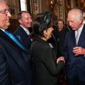 Pictured meeting King Charles III is David Henry, Managing Director at Henry Brothers, Magherafelt. Credit: Zoom Photos