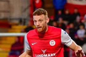 Cian Bolger opened the scoring for Larne. (Andrew McCarroll/Pacemaker Press).