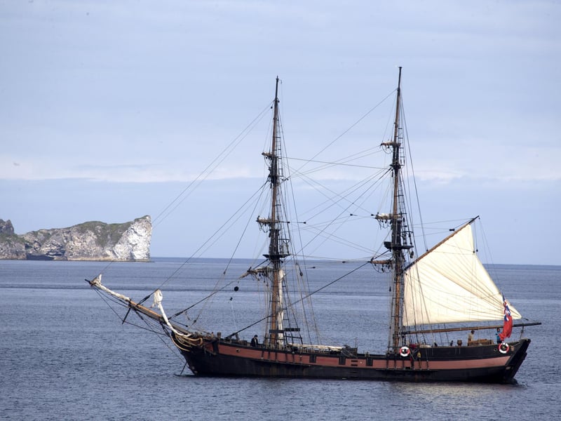 The tall ship Pheonix was an impressive sight off the coast of Ballycastle for the Blessing of the Boats.