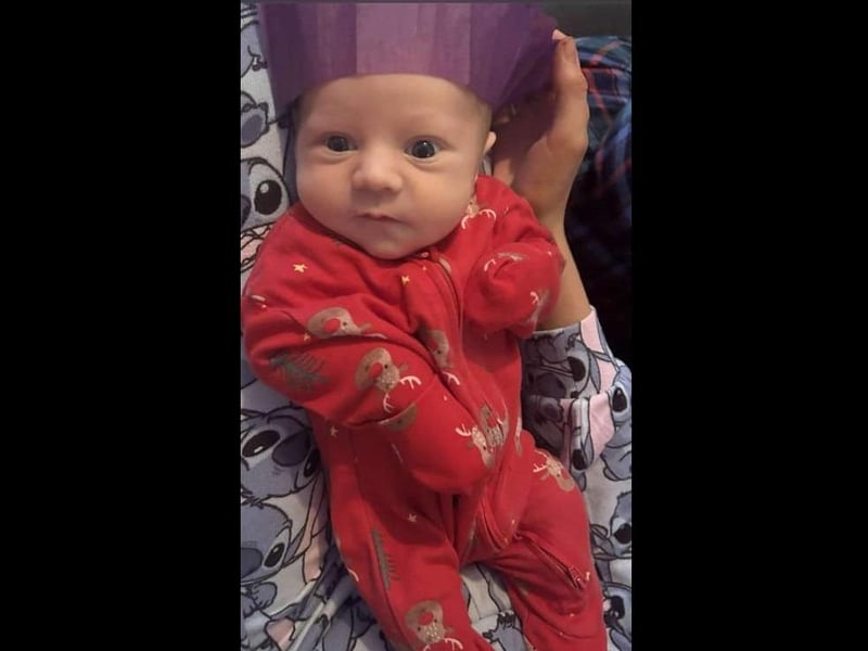 Little Rhea in her reindeer outfit.