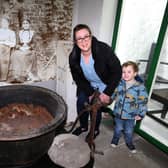 Sarah Calin from Causeway Coast and Glens Borough Council with her son Jack pictured at the opening of Ballycastle Museum on Castle Street