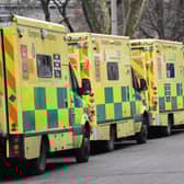 A file photo of ambulances parked outside a hospital. Photo: Kirsty O'Connor/PA Wire