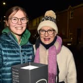 Faith Miskelly and her granny, Doreen pictured at the Thomas Street Methodist Church Christmas lights switch on and pantomime. PT50-200.