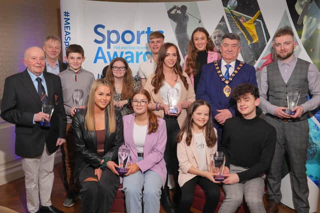 Celebrating sporting success at Mid and East Antrim Borough Council's annual awards event.