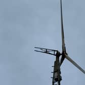 Tail snaps off windmill at Kinnego Marina, Lough Neagh near Lurgan, Co Armagh. Photo courtesy of Lough Neagh Sailing Club